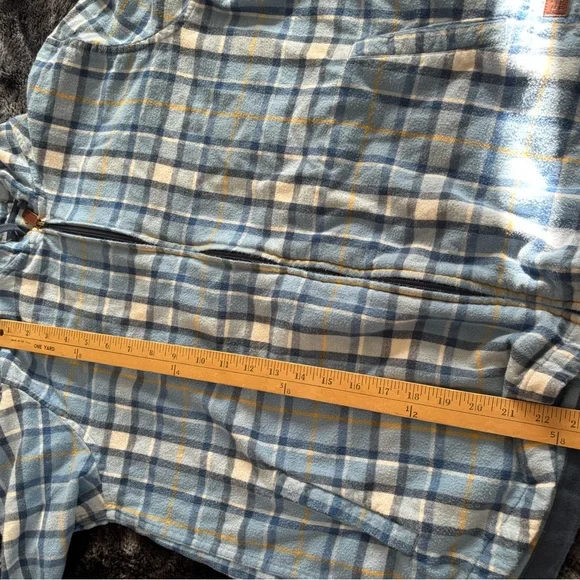 L.L.Bean Blue and Yellow Plaid Hoodie - Picture 6 of 6